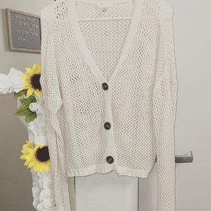 White cardigan